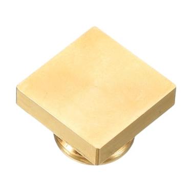 Imagem de PATIKIL Cabeça de carimbo de lacre de cera em branco de 2 cm, cabeças de carimbo de cera de vedação de latão quadrado para fazer cartões faça você mesmo, selagem de envelopes, artesanato de convites