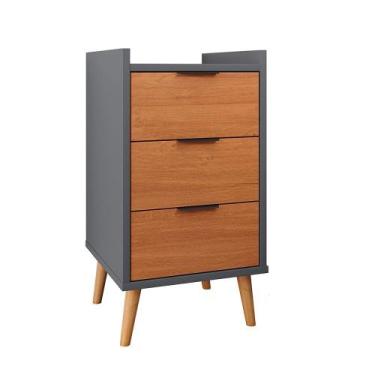 Imagem de Mesa De Cabeceira Retrô Quarto Mesa Lateral Canto Decorativo Toni 3 Ga