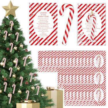 Imagem de Nuogo 60 conjuntos de lenda de bengala doce para lembrancinha de Natal, enfeite de pendurar com perfume cristão, presente de igreja cristã, bengala doce, para marcadores de livro de Natal sagrado