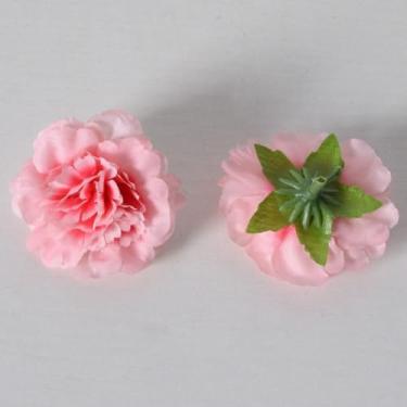 Imagem de 10 peças de flores artificiais – flores de cravo rosa com folhas, arranjos florais falsos para casa, banheiro, escritório, mesa, mesa central, prateleira, decorações de casamento