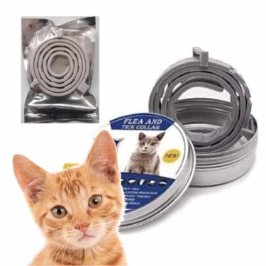 Imagem de Coleira Antipulgas para Gatos - 39cm – Proteção de até 8 Meses + Lata de Alumínio – Natural com Óleos Essenciais - Coleira repelente - Coleira contra pulgas e carrapatos - Ajustável - Hipoalergênica
