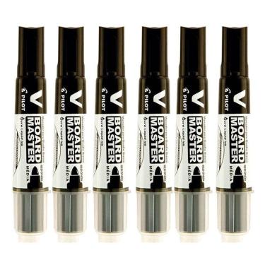 Imagem de Pincel Para Quadro Branco Recarregável Board Master Preto 6 Unidades - Pilot