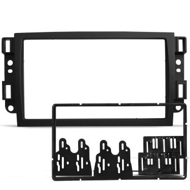 Imagem de Moldura do Painel 2 Din Captiva 2008 a 2015 Preto Padrão Japonês e Chinês