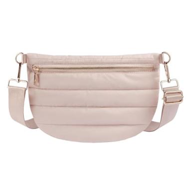 Imagem de Bolsas femininas transversais acolchoadas transversais pochetes cinto acolchoado bolsa tiracolo para mulheres, Sandy