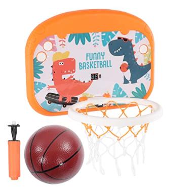 Imagem de Generic Mini Cesta de Basquete Fofa Com Padrão de Dinossauro de Desenho Animado e Pontuação de Sensor para Crianças, Material ABS Ecológico