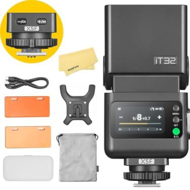 Imagem de GODOX Flash de câmera iT32 2,4 G TTL com gatilho magnético de flash sem fio X5 F X5F X5-F TTL para câmera Fujifilm, flash Speedlite, GN18, bateria de lítio de 7,4 V/900 mAh, tempo de reciclagem de 1,5