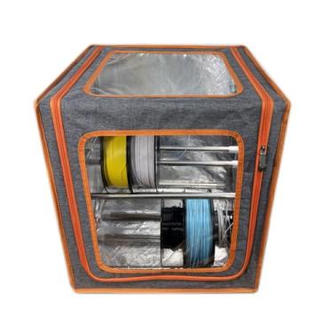 Imagem de Barraca de capa de armazenamento de filamento de impressora 3D, suporte de metal de 2 níveis, organizador de filamentos para impressão 3D, gabinete à prova de poeira