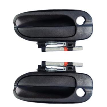 Imagem de Maçaneta externa da porta compatível com Nissan Sentra 2000-2006, dianteira esquerda e direita com furo e textura preta.(Left and right)