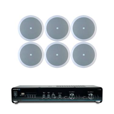 Imagem de Kit Amplificador Slim 2500 G5 Frahm + 6 Arandelas 6co2r