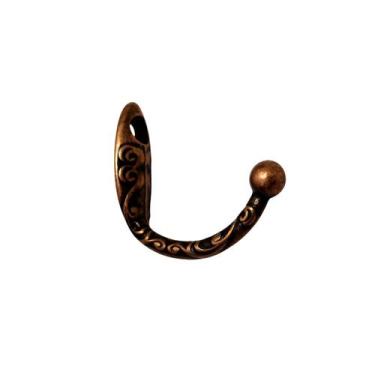 Imagem de Kit c/3 Ganchos Cabideiro Decorado G Metal para Pendurar e Parafusos -