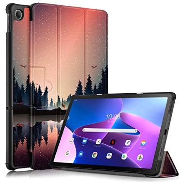Imagem de Gylint Capa para Lenovo Tab M10 Plus (3ª geração) 10,1 polegadas, capa dobrável de couro PU ultrafino com suporte para Lenovo Tab M10 Plus (3ª geração) 26,5 cm TB-328F Dusk