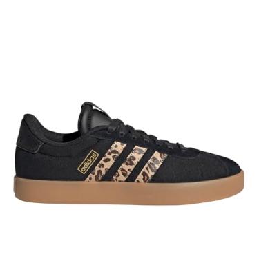 Imagem de adidas Tênis feminino VL Court 3.0, Preto/marrom sombra/ouro fosco, 39