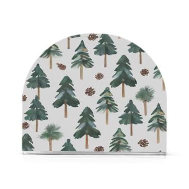 Imagem de JUZIHAI Porta-guardanapos de pinho para mesa dispensador de guardanapos de acrílico para mesa suporte de lenços independente para cozinha sala de jantar bar festa decoração de casa