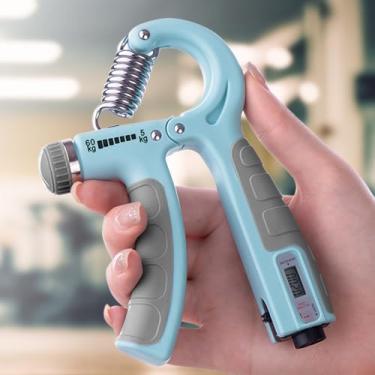 Imagem de Treinador de força de aperto de mão, treinador de antebraço de resistência ajustável para exercícios musculares e recuperação de lesões na mão (marca Blue)