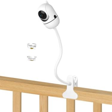 Imagem de VIKOBESS Suporte flexível para monitor de bebê compatível com Hello Baby HB6550/HB65/HB66/HB248, ANMEATE SM935E, câmera de monitor de bebê de 15,7 polegadas, braço de pescoço de ganso longo, suporte