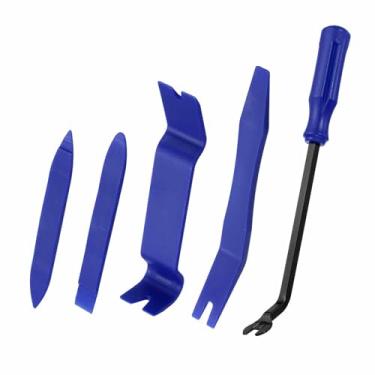 Imagem de HARFINGTON Kit de ferramentas de remoção de acabamento de carro com 5 peças, sem arranhões, plástico, prendedor, removedor de prendedor, conjunto de ferramentas para porta de carro, painel interno