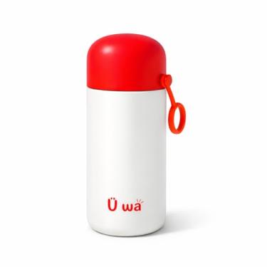 Imagem de Garrafa Térmica 300ml em Aço Inoxidável 316 – Tampa Hermética, Design Portátil e Isolamento a Vácuo (Vermelho com Branco)