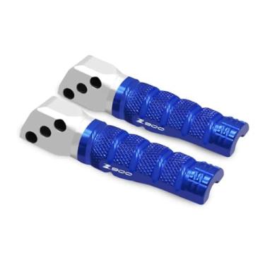 Imagem de Anti-derrapante Pedais antiderrapantes para passageiros traseiros, apoio para os pés, cnc para z900 2017-2024 z900rs 2018-2024(Blue Z900)