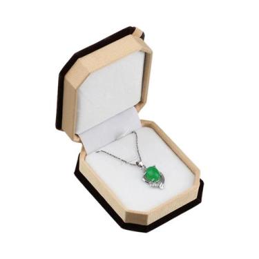 Imagem de Elegante Caixa De Presente De Veludo Para Joias, Estojo De Armazenamen