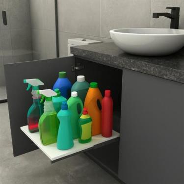 Imagem de Prateleira Extensivel Deslizante Organizadora em MDF  Ideal para Cozin