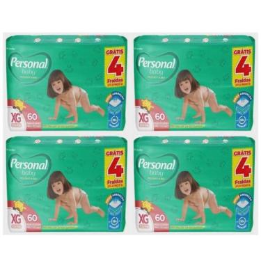 Imagem de Fralda Personal Giga Tam. XG de 11,5 a 15 kg 4 Pacotes Com 60 Unidades