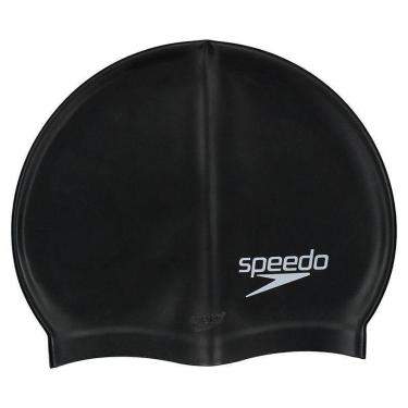 Imagem de Touca de Natação Speedo Silicone Lisa Preta-Unissex