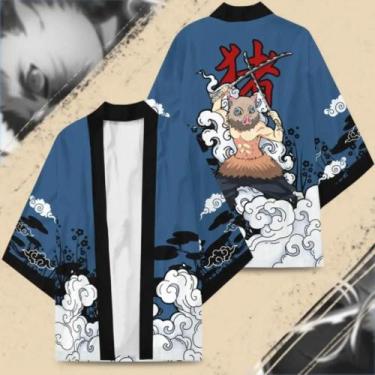 Imagem de Cardigan Unissex De Anime Japonês, Kimono De Verão, Traje Tradicional 