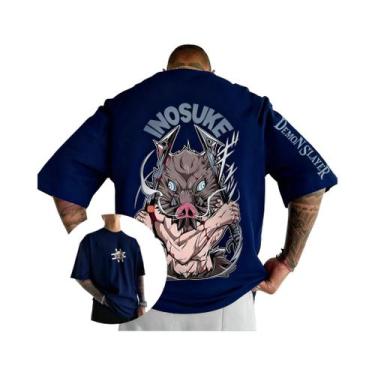 Imagem de Camiseta De Algodão Demon Slayer Para Homens E Mulheres, Estampa Gráfi