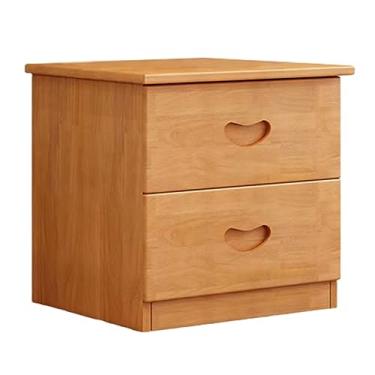 Imagem de Mesa de cabeceira moderna de madeira grande de 45 cm/18 altura com gavetas, mesa de cabeceira de armazenamento de 2 camadas, prateleira, móveis de cabeceira