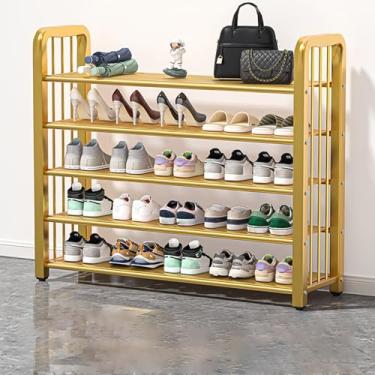 Imagem de SGeneE Sapateira com laminados removíveis, prateleiras organizadoras de sapatos de malha laminada de metal, prateleira de sapatos para armário, entrada, corredor, quarto, sala de estar, design de