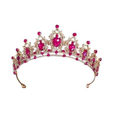 Imagem de Tiaras E Coroas De Cristal Barroco Para Mulheres, Acessórios De Cabelo