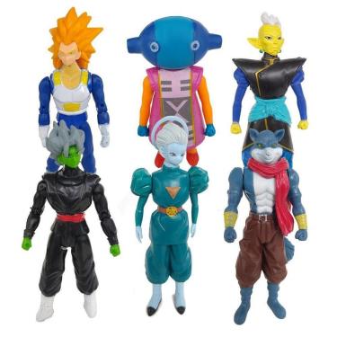 Imagem de Kit Conjunto 6 Boneco Vegeta Ssj3 Dragon Ball Super 15Cm