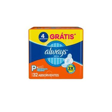 Imagem de Absorvente Always Super Proteção Seca com abas 32 Unidades