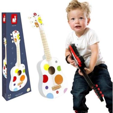 Imagem de Violão Instrumento Musical Infantil Branco Janod J07598