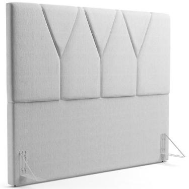 Imagem de Cabeceira Cama Box Casal Queen 160 Cm Aurora W01 Cinza - LYAM DECOR