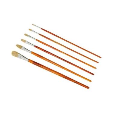 Imagem de Pincel Redondo De Cerdas Para Aquarela, Guache E Tinta a Óleo Para Est