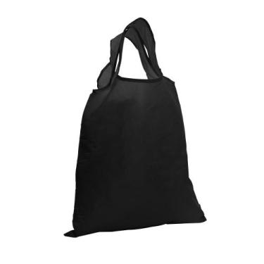 Imagem de Sacola Dobrável Lyor de Poliéster Preta 58cm x 38cm