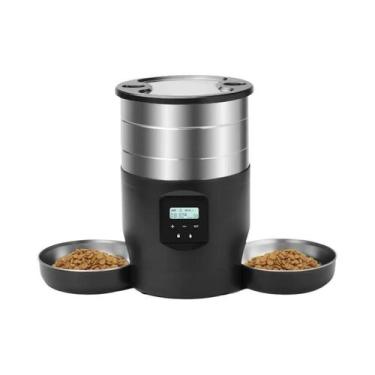Imagem de Comedouro Inteligente WiFi Grande De 4,5L Com Duas Tigelas Para Gatos 