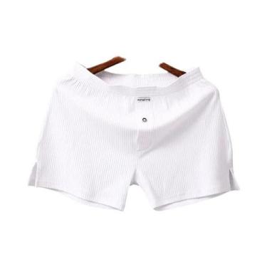 Imagem de Cuecas Boxer Masculinas De Algodão Elástico Com Costura Reforçada Para