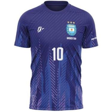 Imagem de Camiseta Filtro UV Argentina Copa Torcedor Away-Masculino