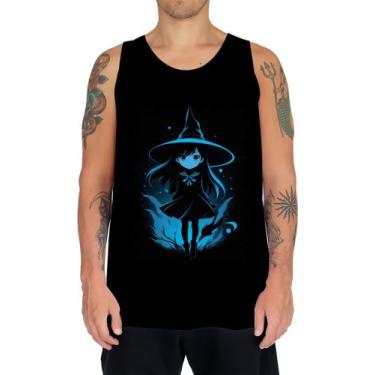Imagem de Camiseta Regata Bruxa Halloween Azul Festa 8 - Kasubeck Store®, XG