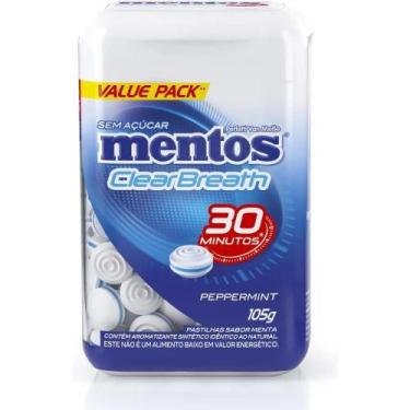 Imagem de Pastilhas Mentos Clear Breath Peppermint Balas Sem Açúcar Po - Congrat