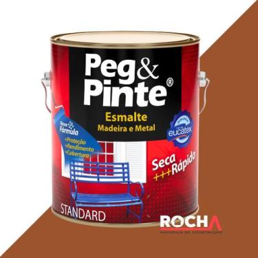 Imagem de Tinta Esmalte Peg e Pinte para Ferro e Metal 900ml - Eucatex, Marrom C