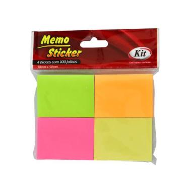 Imagem de Blocos Adesivos (PostIt) 38mm x50mm - Sortido - KIT