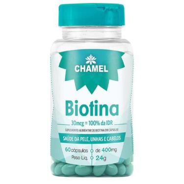 Imagem de Biotina 30mcg 60 Cápsulas De 400mg  - Chamel