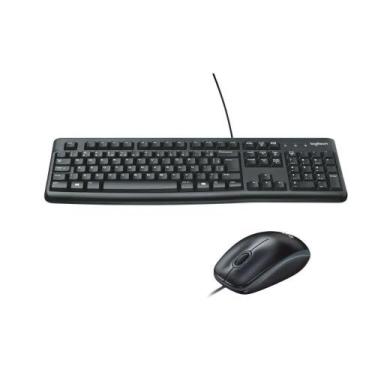 Imagem de Teclado e Mouse Logitech MK120 Resistente à Água 1000DPI Preto ABNT2 -