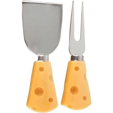 Imagem de Conjunto para Queijos e Frios CK4579 em Aço Inox e Plástico com 2 Peça