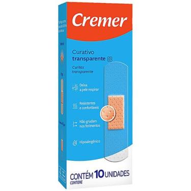 Imagem de Curativo Adesivo Cremer Transparente - 10 unidades