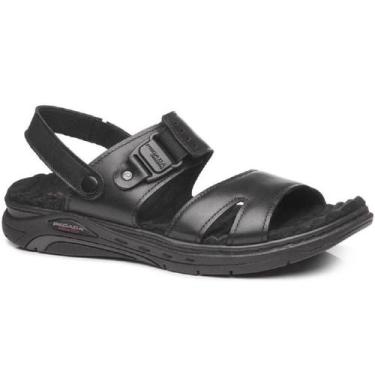 Imagem de Sandalia pegada em couro ref 134503 masculino, Preto, 40