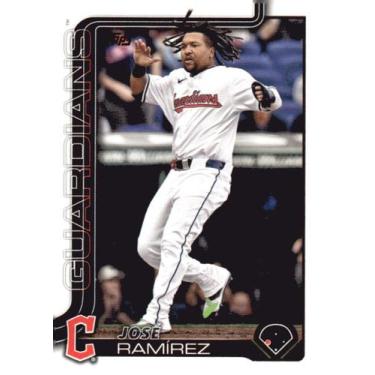 Imagem de Cromo de Beisebol 2025 Topps 77 José Ramírez Guardians - Marca Própria